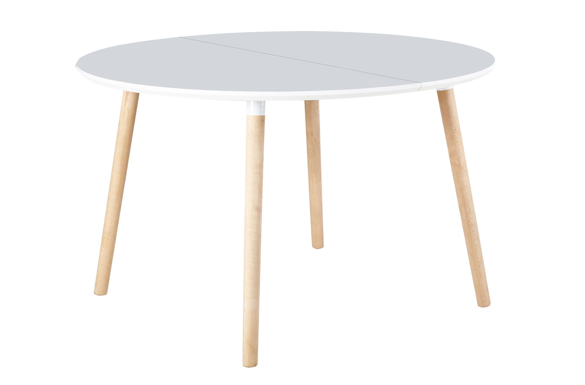 Mesa Comedor Extensible Nordika 100 - 140 - 180 cm Blanco / Haya
