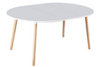 Mesa Comedor Extensible Nordika 100 - 140 - 180 cm Blanco / Haya - imagen 2