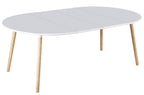 Mesa Comedor Extensible Nordika 100 - 140 - 180 cm Blanco / Haya - imagen 3