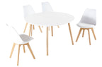 Mesa Comedor Extensible Nordika 100 - 140 - 180 cm Blanco / Haya - imagen 4