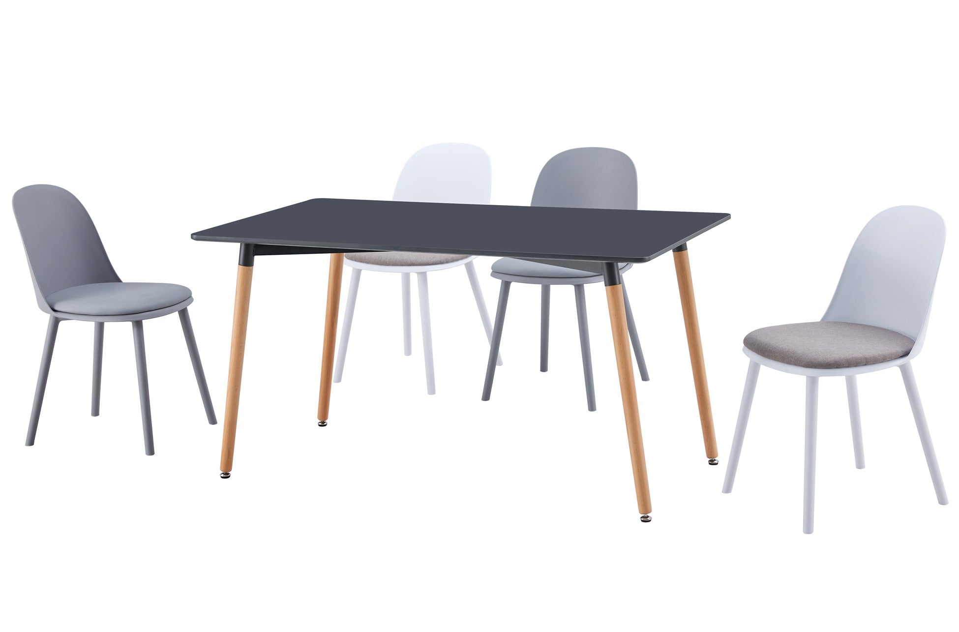 Mesa Comedor Fija Nordika 140x80 cm Gris / Haya - imagen 4
