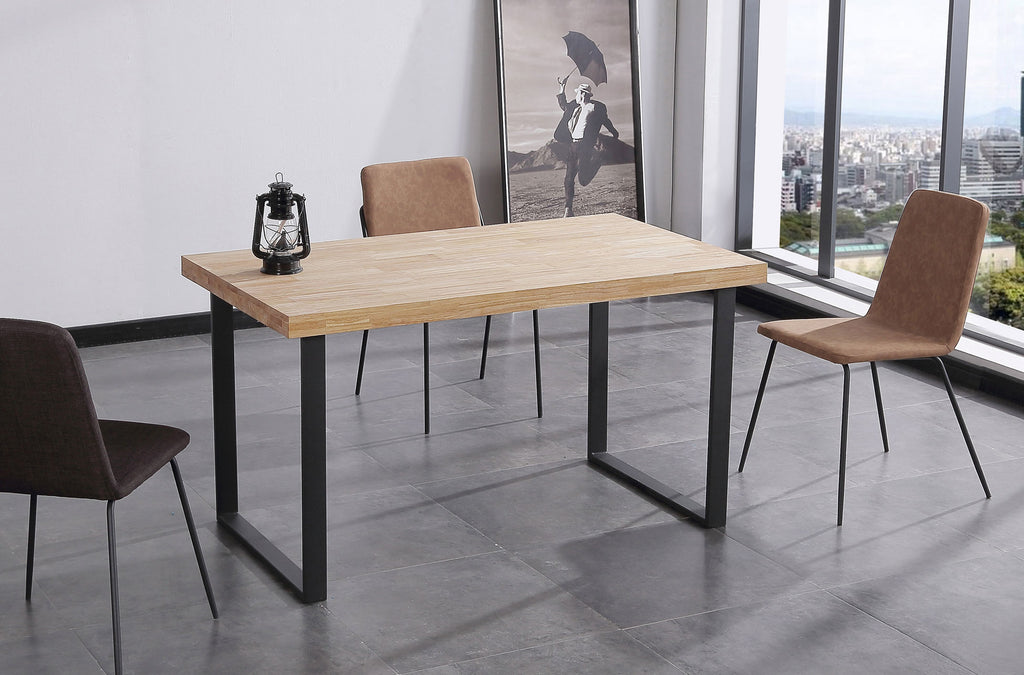 Mesa Comedor Fija Natural 140x80 cm Roble