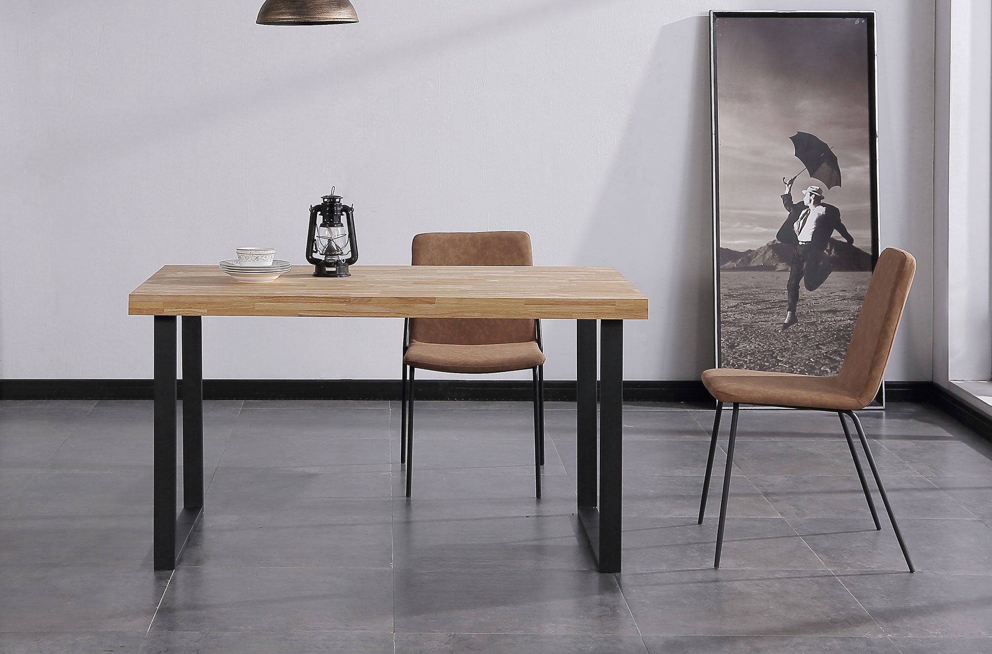 Mesa Comedor Fija Natural 140x80 cm Roble - imagen 2