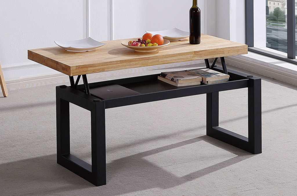 Mesa Centro Elevable Loft 120x60 cm Roble