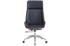 Sillón Giratorio Ulrich Símil Piel Negro - Negro