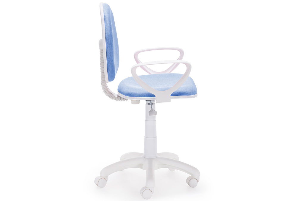 Silla de Escritorio Giratoria Modelo Dolphin Azul / Estructura Blanca - imagen 2