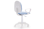 Silla de Escritorio Giratoria Modelo Dolphin Azul / Estructura Blanca - imagen 3