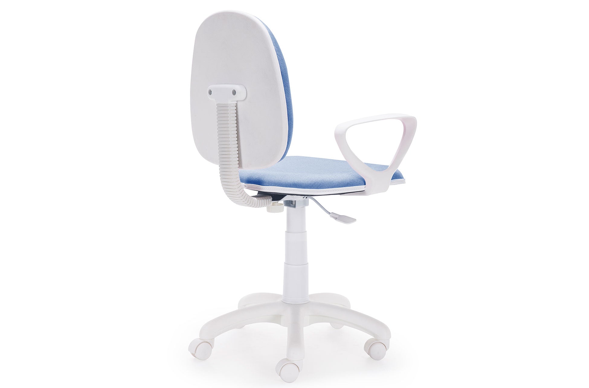 Silla de Escritorio Giratoria Modelo Dolphin Azul / Estructura Blanca - imagen 3