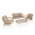 Conjunto de jardín ODESA (sofá + sillones + mesa centro)