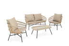 Conjunto de jardín PERUGIA (sofá + sillones + mesa centro)