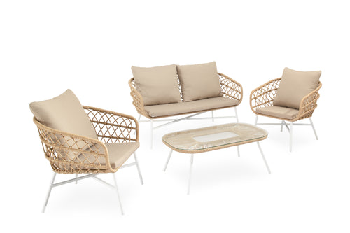 Conjunto de Jardín Perugia (sofá + sillones + mesa centro)