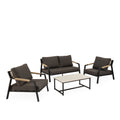 Conjunto de jardín MUSCAT (sofá + sillones + mesa centro)