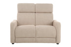 Sofá Relax 2 Plazas Fijas Pilot Tejido Leo - Beige