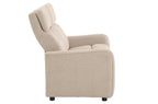 Sofá Relax 2 Plazas Fijas Pilot Tejido Leo - Beige