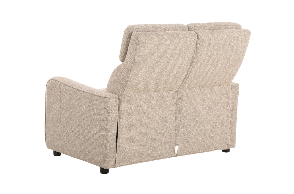 Sofá Relax 2 Plazas Fijas Pilot Tejido Leo - Beige
