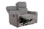 Sofá Relax 2 Plazas con 2 Relax Manuales Pilot Tejido Leo - Beige