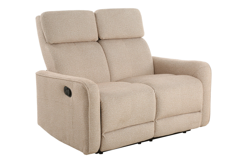 Sofá Relax 2 Plazas con 2 Relax Manuales Pilot Tejido Leo - Gris