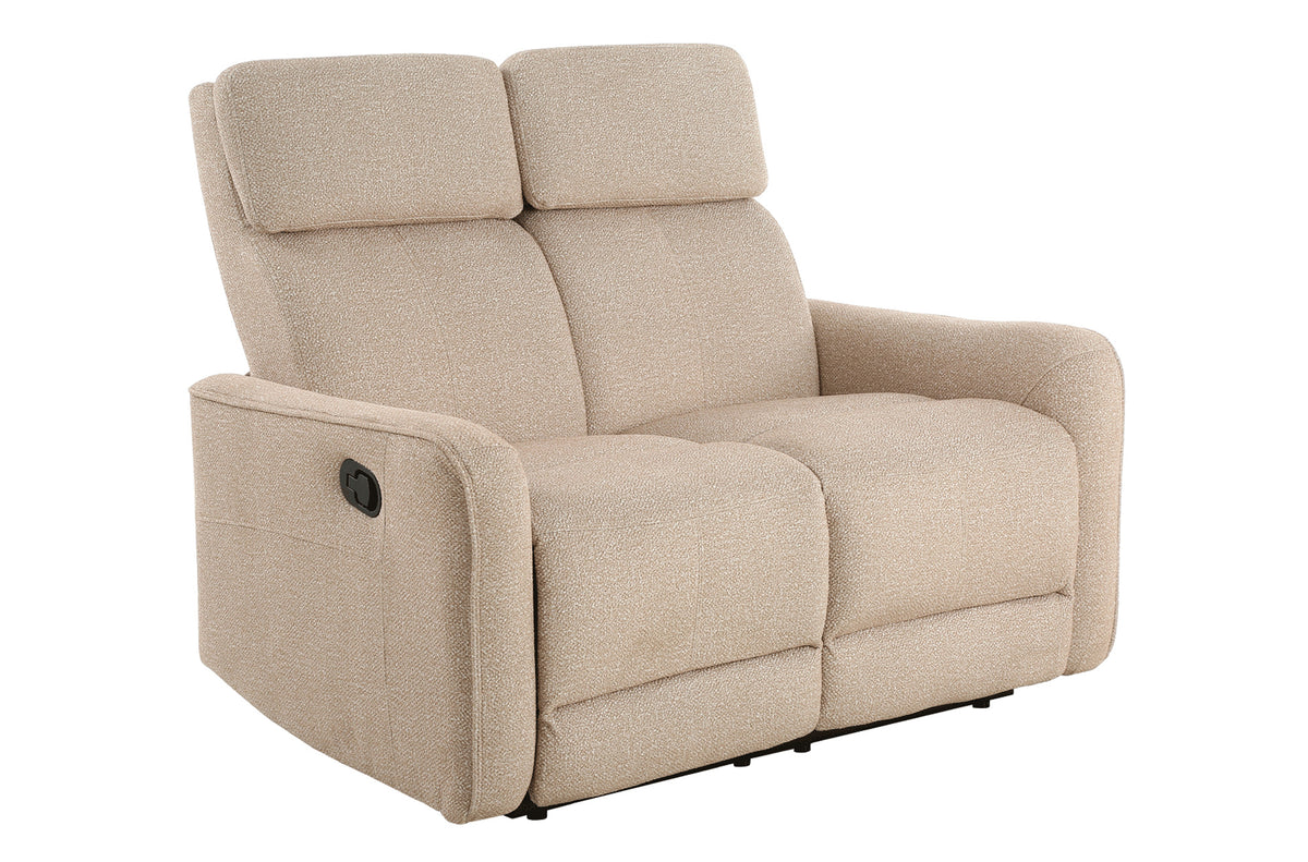 Sofá Relax 2 Plazas con 2 Relax Manuales Pilot Tejido Leo - Gris