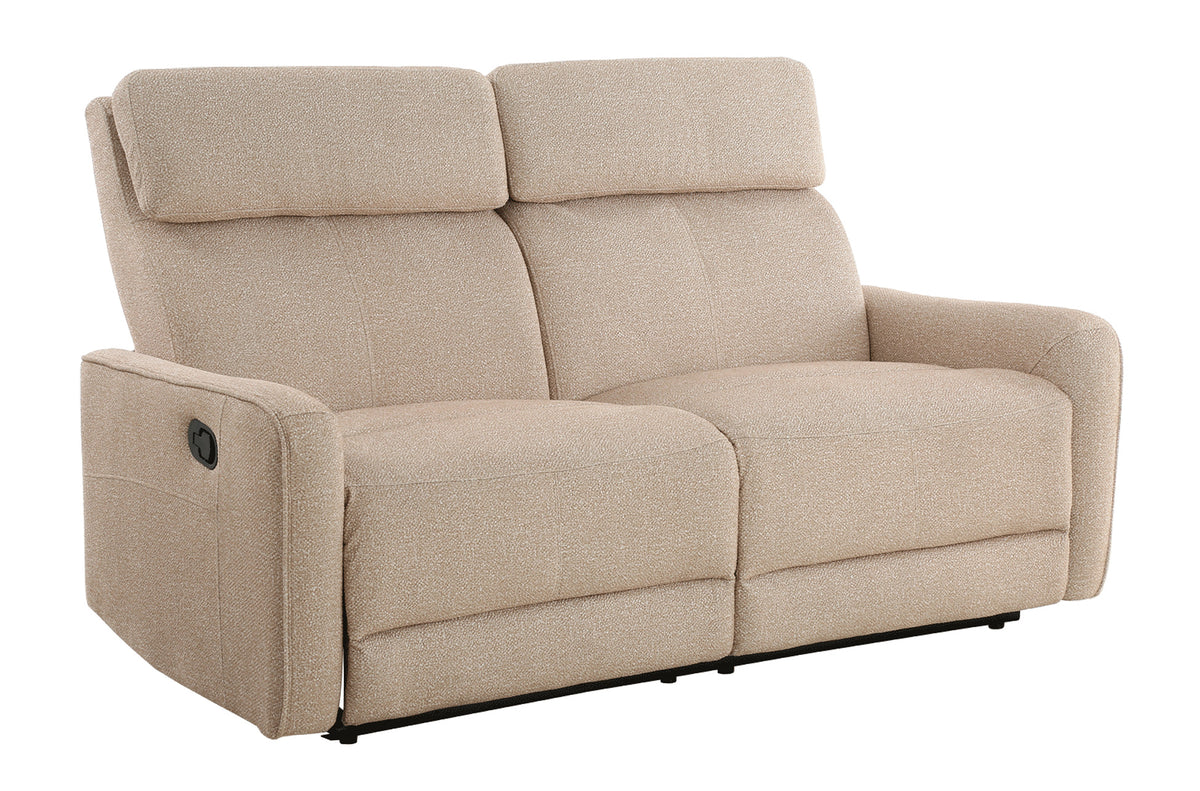 Sofá Relax 3 Plazas con 2 Relax Manuales Pilot Tejido Leo Beige - Beige