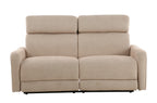 Sofá Relax 3 Plazas con 2 Relax Manuales Pilot Tejido Leo Beige - Beige