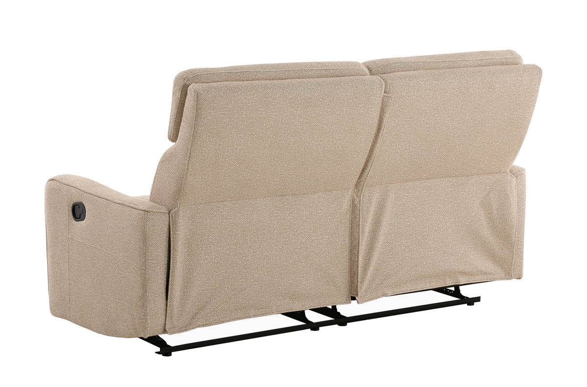 Sofá Relax 3 Plazas con 2 Relax Manuales Pilot Tejido Leo Beige - Beige