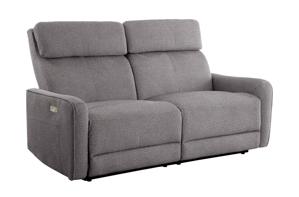 Sofá Relax 3 Plazas con 2 Relax Eléctricos Pilot Tejido Leo - Gris