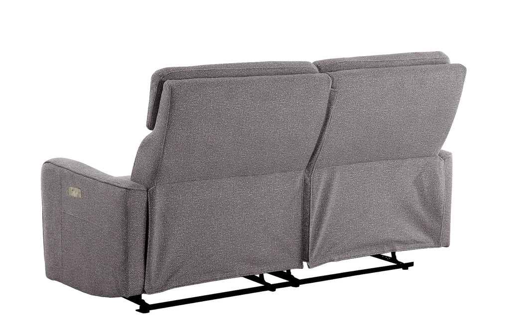 Sofá Relax 3 Plazas con 2 Relax Eléctricos Pilot Tejido Leo - Gris