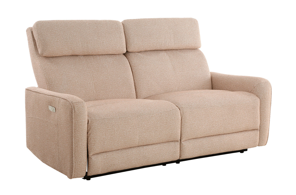 Sofá Relax 3 Plazas con 2 Relax Eléctricos Pilot Tejido Leo - Beige