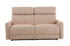 Sofá Relax 3 Plazas con 2 Relax Eléctricos Pilot Tejido Leo - Beige