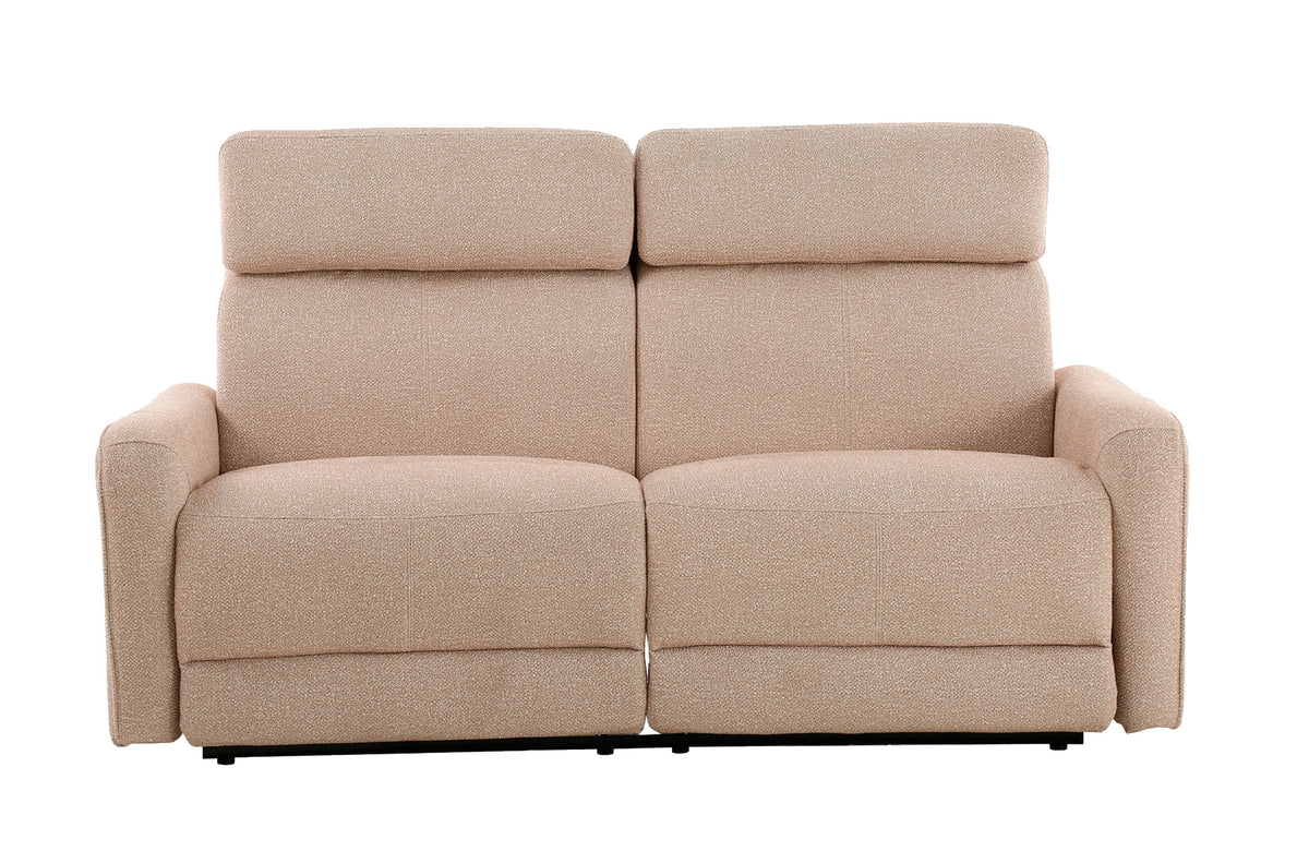 Sofá Relax 3 Plazas con 2 Relax Eléctricos Pilot Tejido Leo - Beige