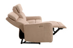Sofá Relax 3 Plazas con 2 Relax Eléctricos Pilot Tejido Leo - Beige