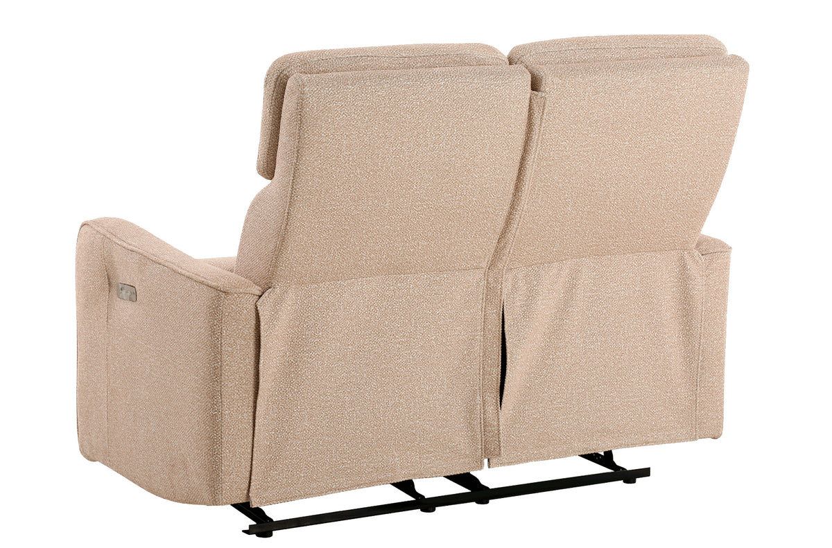 Sofá Relax 3 Plazas con 2 Relax Eléctricos Pilot Tejido Leo - Beige