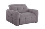 Sillón Relax Eléctrico Gustaf Tejido Leo - Gris