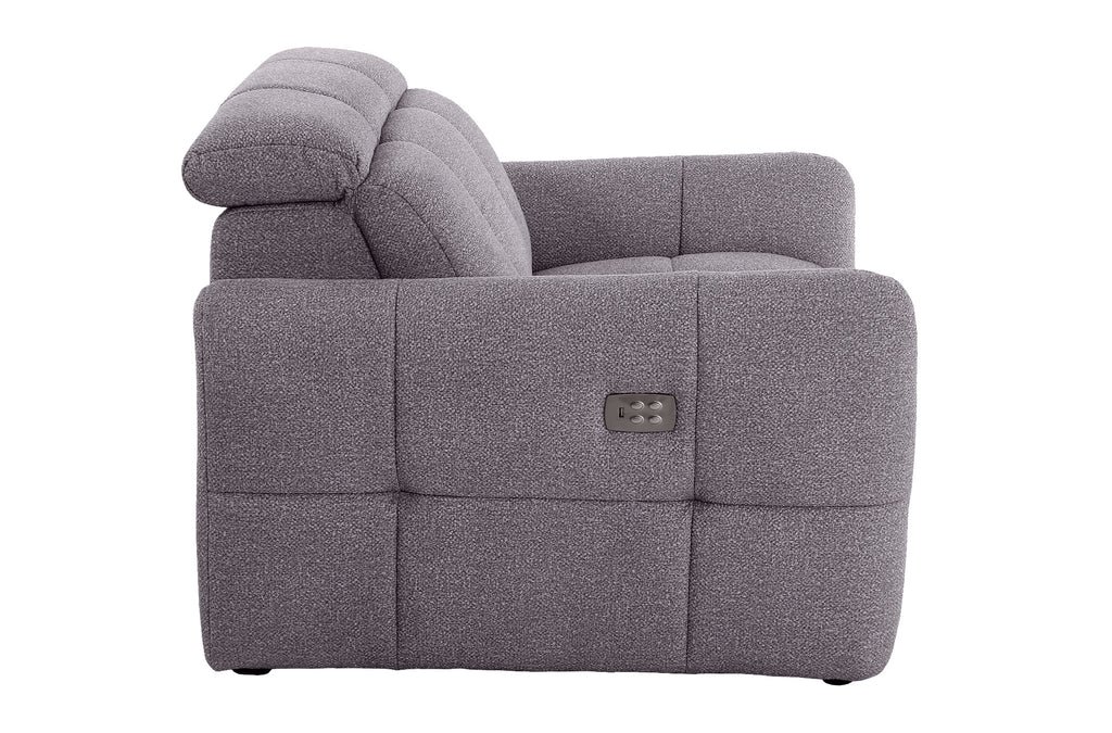 Sillón Relax Eléctrico Gustaf Tejido Leo - Gris