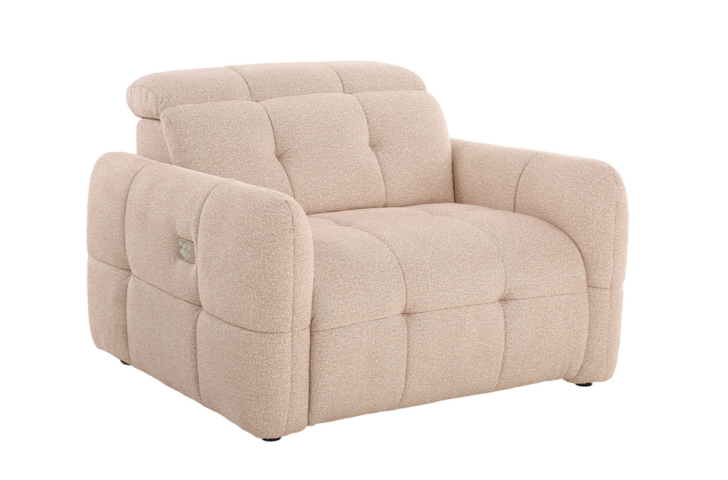 Sillón Relax Eléctrico Gustaf Tejido Leo - Beige