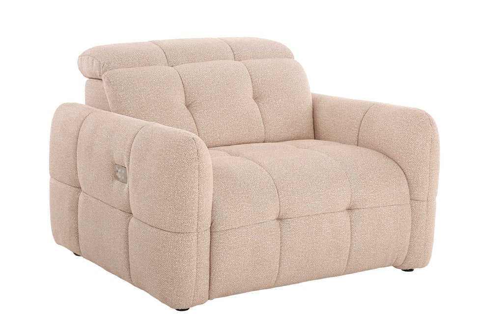 Sillón Relax Eléctrico Gustaf Tejido Leo - Beige