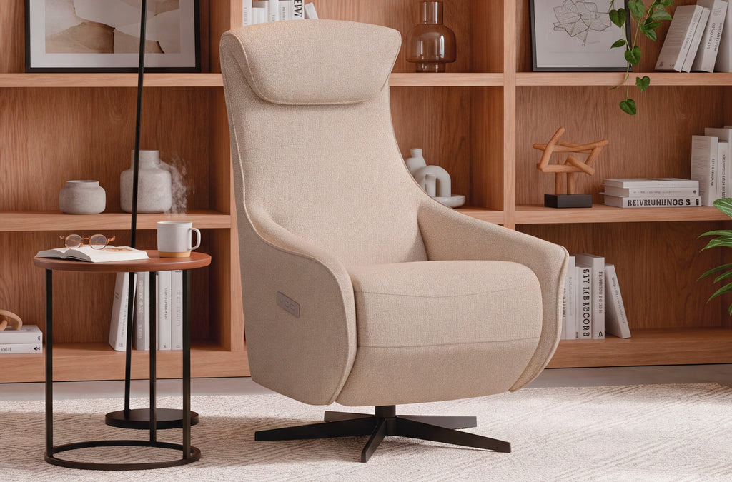 Sillón Relax Eléctrico Zero Gravity Tejido Leo - Beige