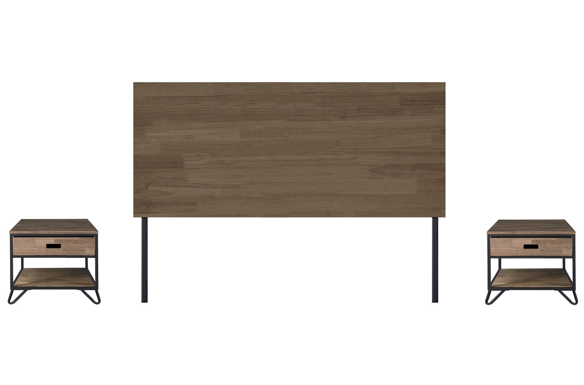 Cabecero Cama 100 Industrial Roble / American / Negro - imagen 2