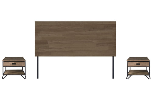 Cabecero Cama 100 Industrial Roble / American / Negro - imagen 2