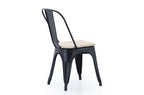 Silla Comedor Tolix Negro Asiento Roble / Nordish - imagen 2