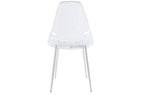 Silla Comedor Telma Transparente Patas Blancas - imagen 2