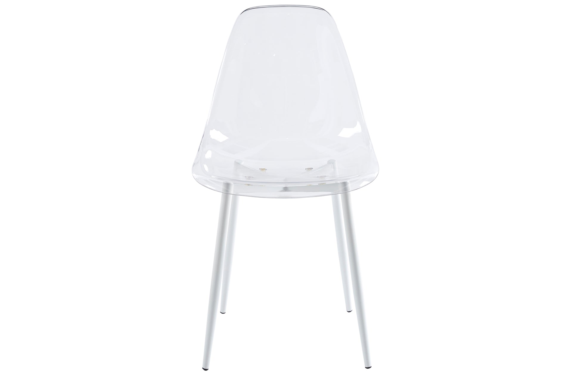 Silla Comedor Telma Transparente Patas Blancas - imagen 2