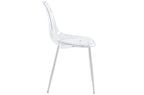 Silla Comedor Telma Transparente Patas Blancas - imagen 3