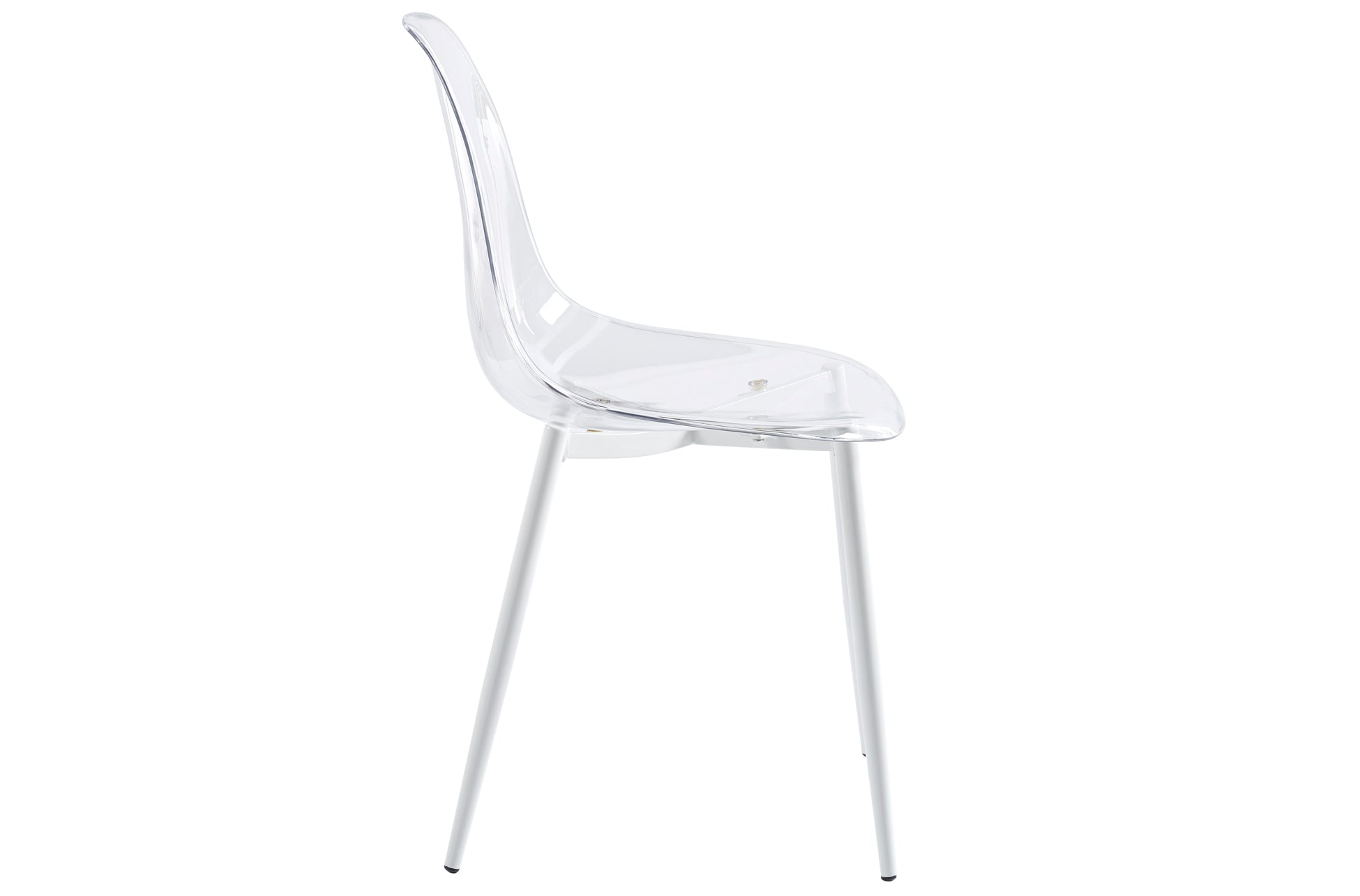 Silla Comedor Telma Transparente Patas Blancas - imagen 3