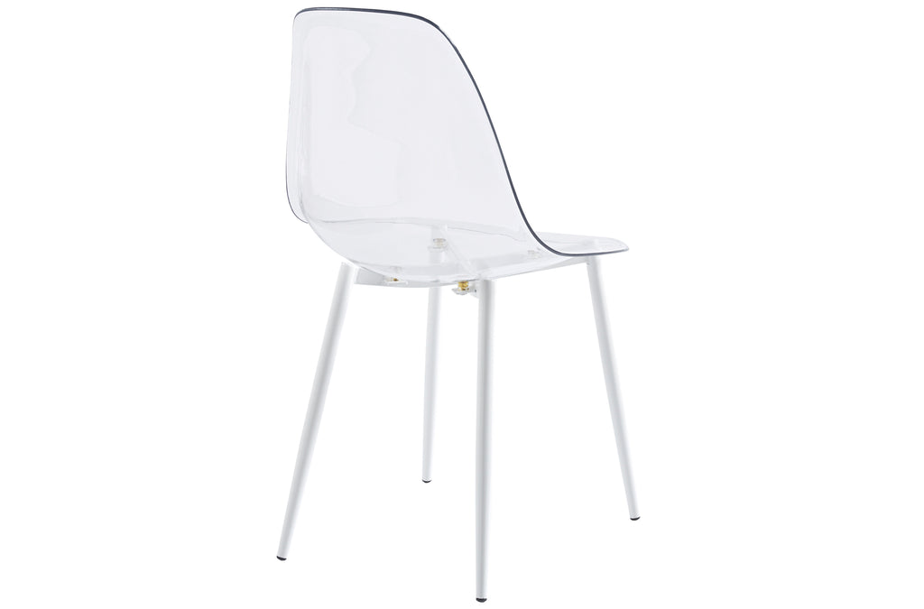 Silla Comedor Telma Transparente Patas Blancas - imagen 4