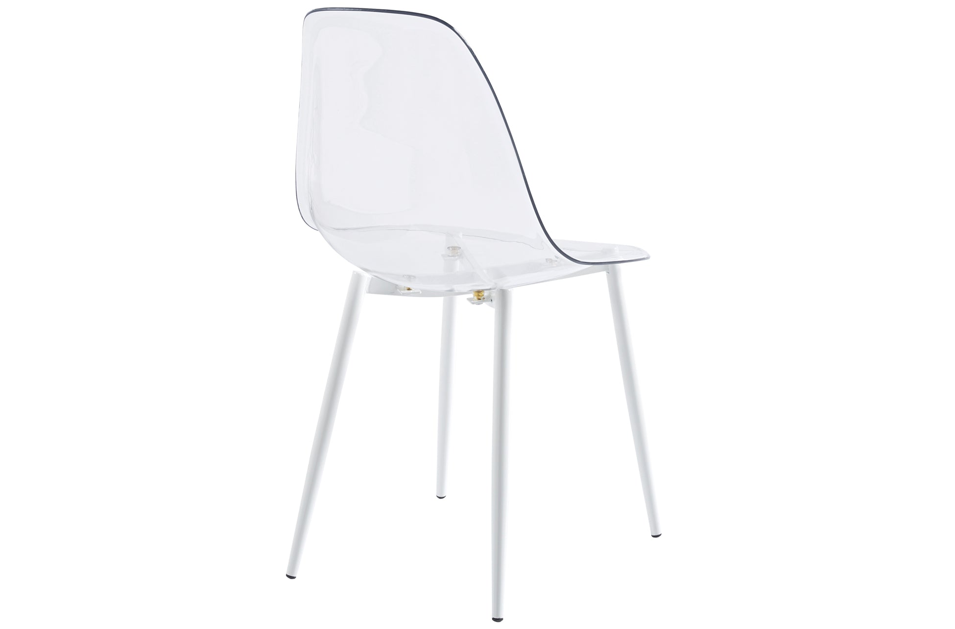 Silla Comedor Telma Transparente Patas Blancas - imagen 4