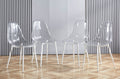 Silla Comedor Telma Transparente Patas Blancas - imagen 5