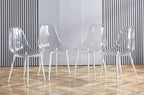 Silla Comedor Telma Transparente Patas Blancas - imagen 5