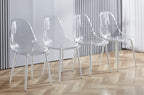Silla Comedor Telma Transparente Patas Blancas - imagen 6