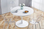 Silla Comedor Telma Transparente Patas Blancas